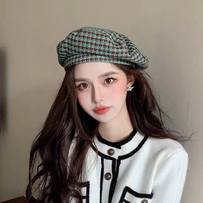 Mũ Nồi Họa Tiết Caro Nhiều Màu Thời Trang Cho Nữ