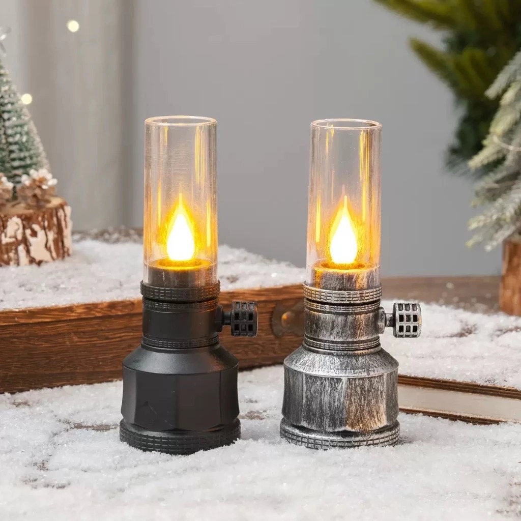 Đèn Dầu Điện Bàn Thờ Dùng Pin Giả Lửa – Đèn Thờ Mini Phong Thủy Ánh Sáng Vàng Ấm, An Toàn Tiết Kiệm