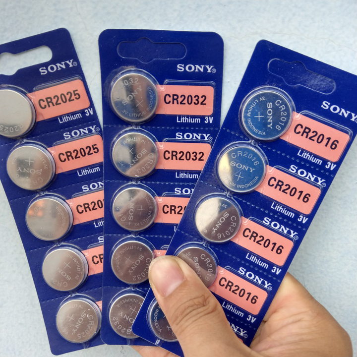 [HCM]Vỉ 5 viên Pin CR2016 - CR2025 - CR2032 Sony lithium 3V