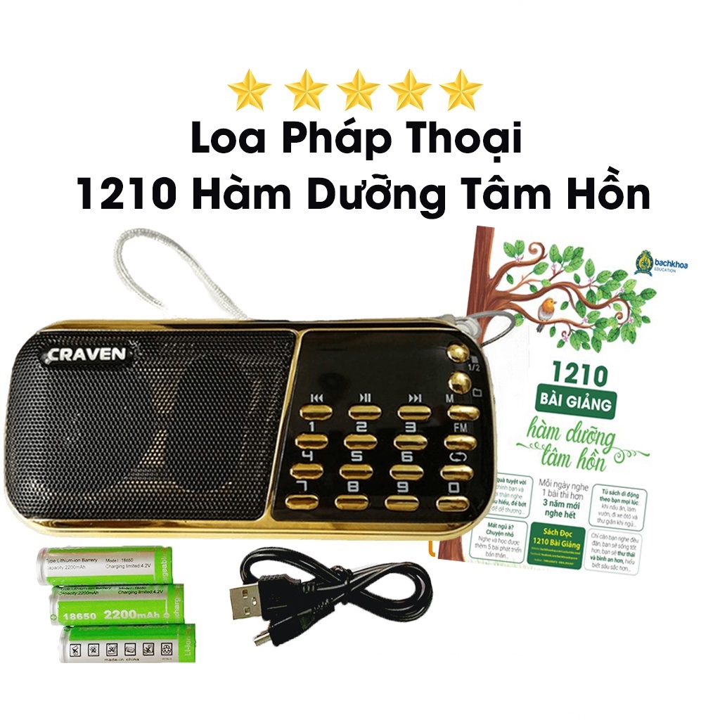 Loa pháp thoại 1210 bài hàm dưỡng tâm hồn hãng caraven 853 3 pin