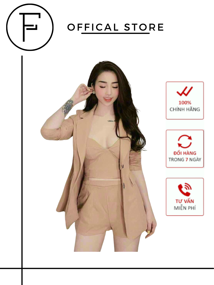 Set bộ nữ F0080 đẹp kiểu dáng set Vets 3 món (áo trong có mút ngực) FEAT FASHION mẫu mới , chất liệu Umi cao cấp , sang trọng thanh lịch gợi cảm