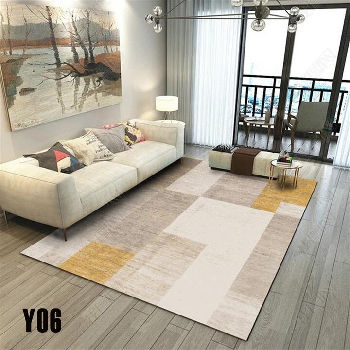 Thảm trải sàn trang trí họa tiết kẻ đan xen vintage