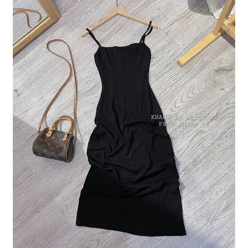 Váy đầm body maxi 2 dây form ôm tôn dáng mặc đi chơi mặc trong dễ phối đồ