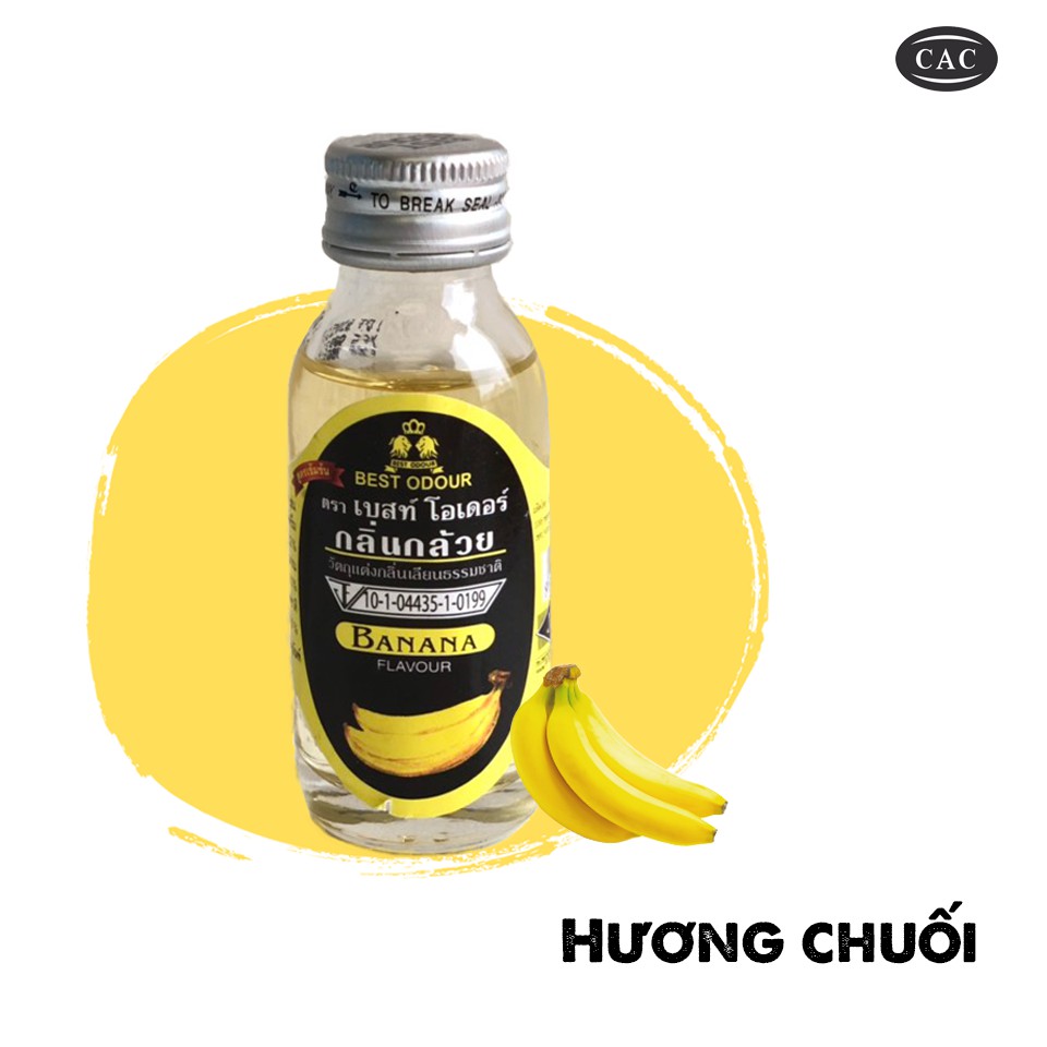 [Lọ nhỏ 30ml – CHUỐI] Hương thực phẩm [Thailand] BEST ODOUR Flavour Banana (halal) (cac-hk)