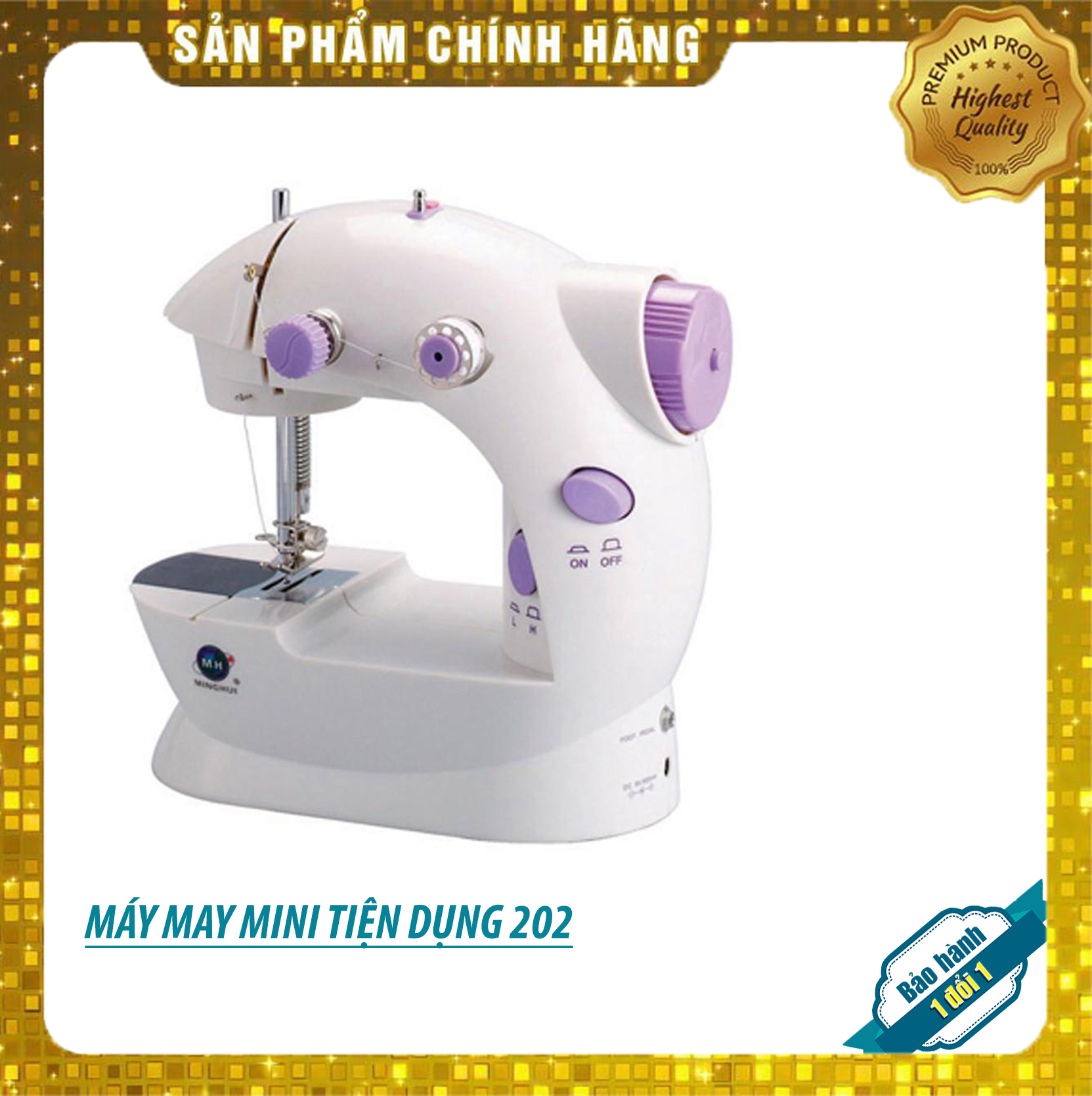 Máy may mini - Máy khâu - Máy khâu mini - Máy may mini cầm tay 202 - Hàng nhập khẩu CAO CẤP Mẫu 1 - Bh uy tín 1 đổi 1 bởi BenHome Shop