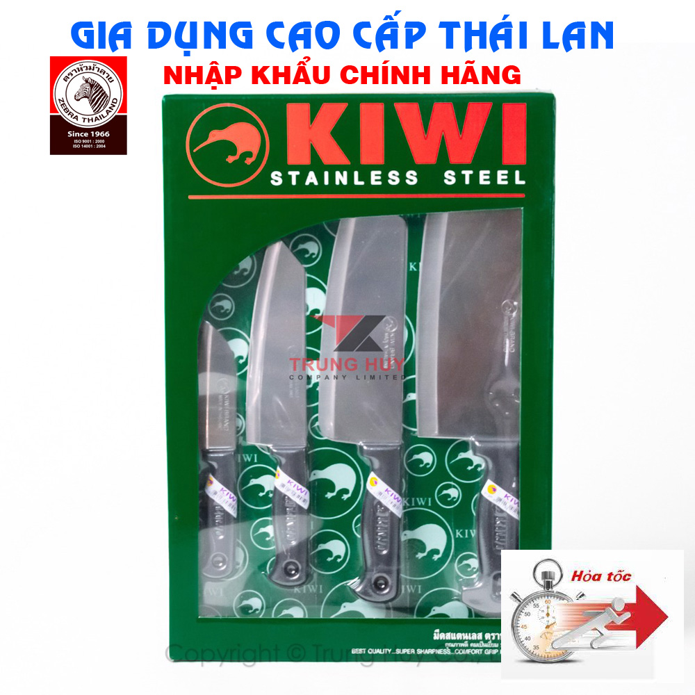 Bộ 4 dao kiwi cán nhựa kiwi w4p