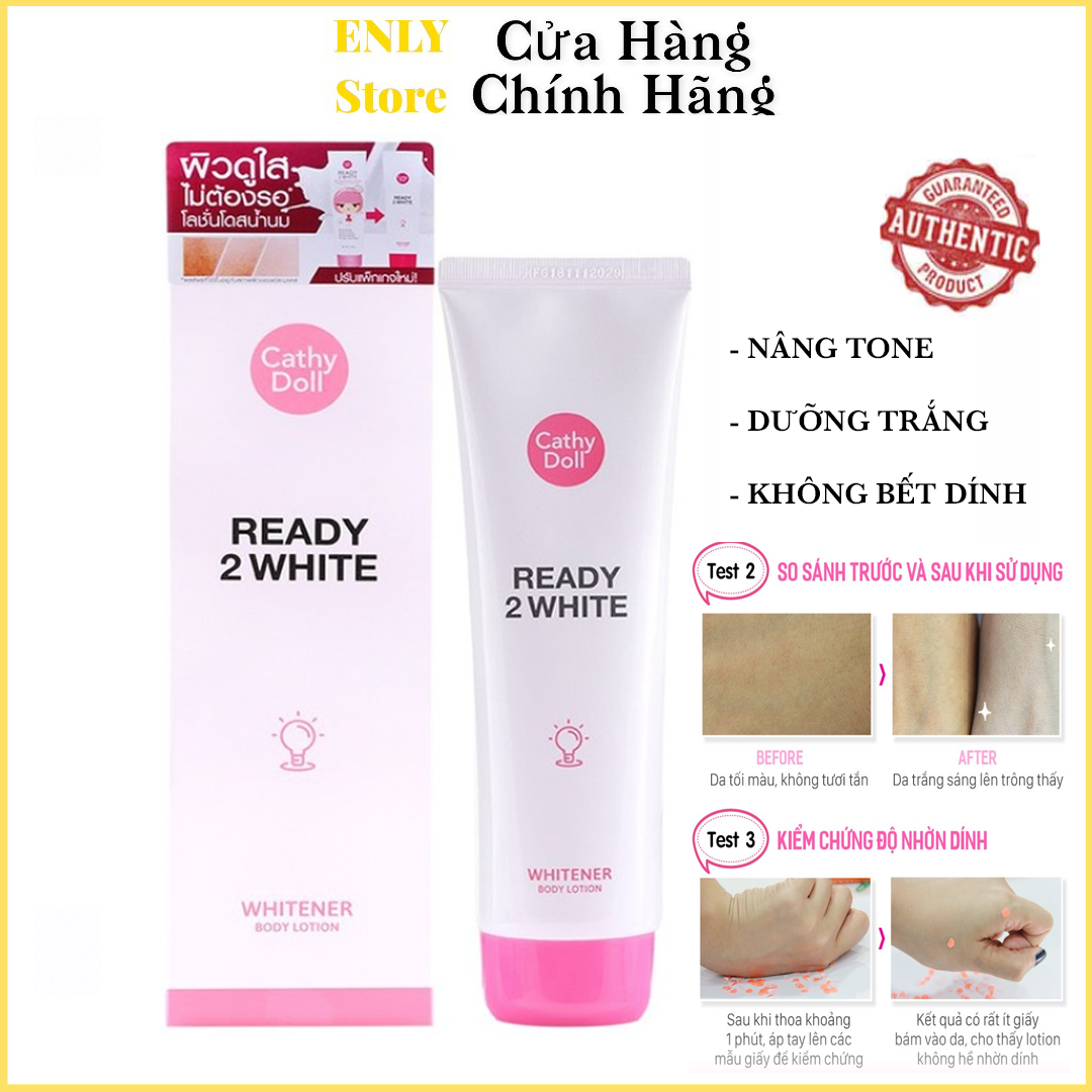 Kem Dưỡng Trắng Da Và Make Up Body Ready 2 White CATHY DOLL  Thái Lan Chính Hãng 150ml