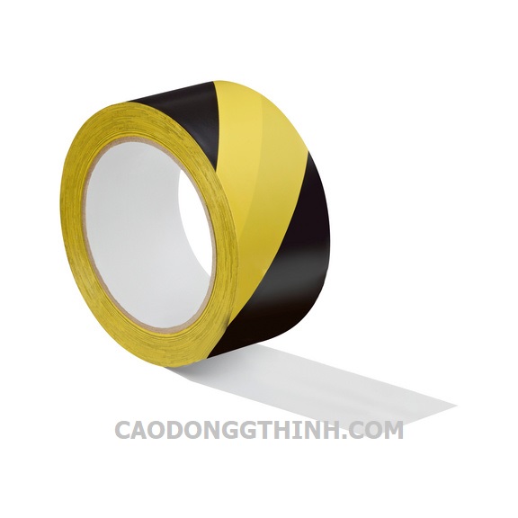 1 cuộn băng keo dán nền sọc vàng đen 48mm x 33m cdt - phân chia khu vực, cảnh báo nguy hiểm - chịu nhiệt, cảnh báo nguy hiểm