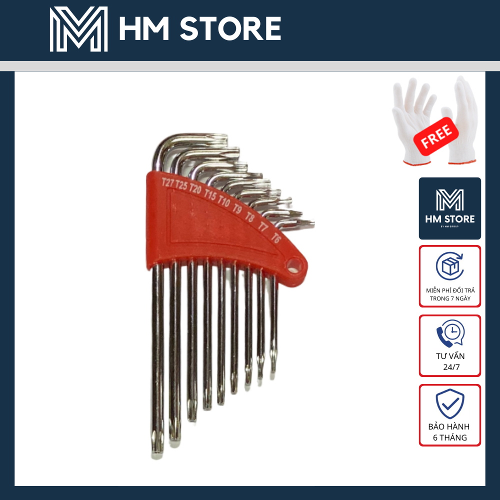 Bộ khoá lục giác bông loại nhỏ t6,7,8,9,10,15,20,25,27