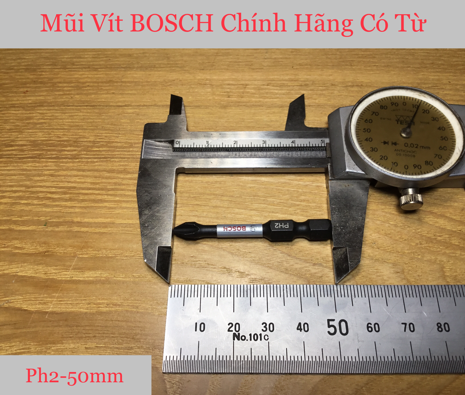 Mũi vít nhập ph2 50mm có từ