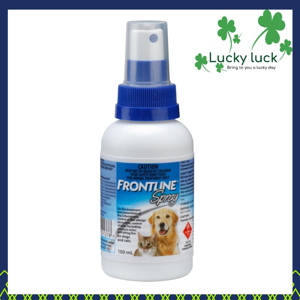 [HCM]Thuốc xịt trị xà mâu - trị ve ghẻ bọ chét viêm da chó mèo - Merial Frontline 100ml