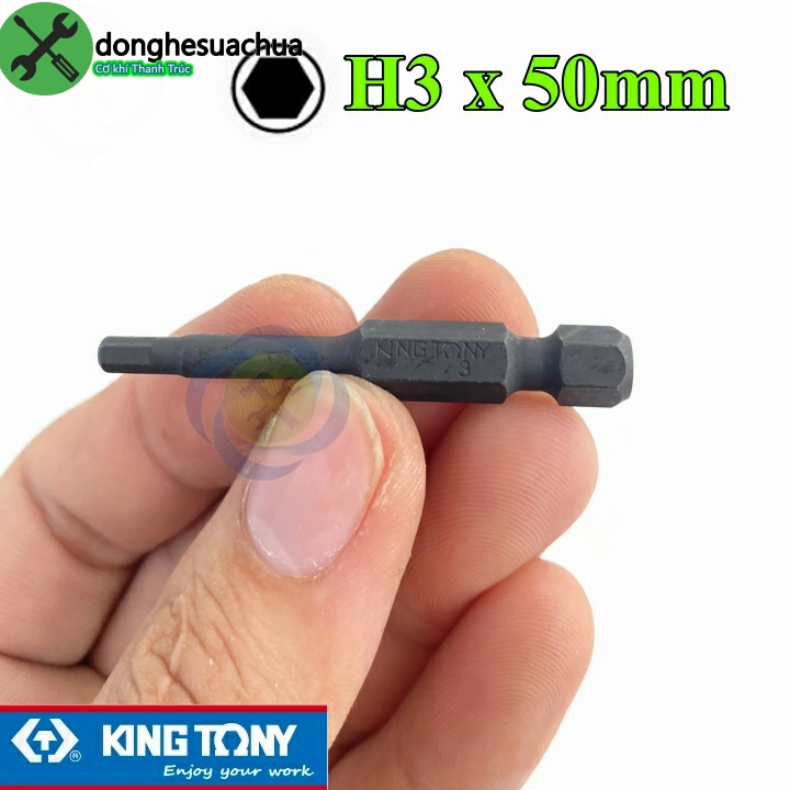 Mũi lục giác 3mm kingtony 715003h kích thước 3mm x 50mm
