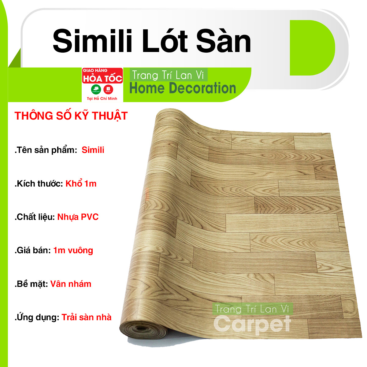 Simili lót sàn, thảm decor phòng giá rẻ giả gỗ xám bạc chống nước nền nhựa pvc nhám khổ 1m