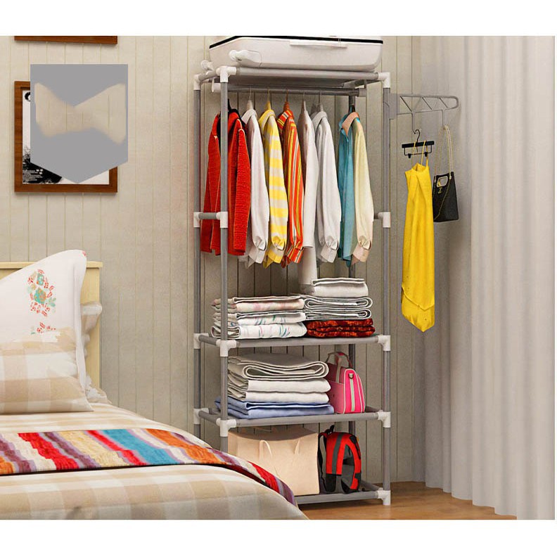 Kệ treo quần áo 4 tầng hình chữ H đa dạng màu sắc
