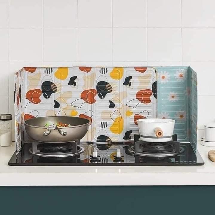 Miếng chắn dầu mỡ có họa tiết, dùng chắn dầu mỡ bắn khi nấu ăn