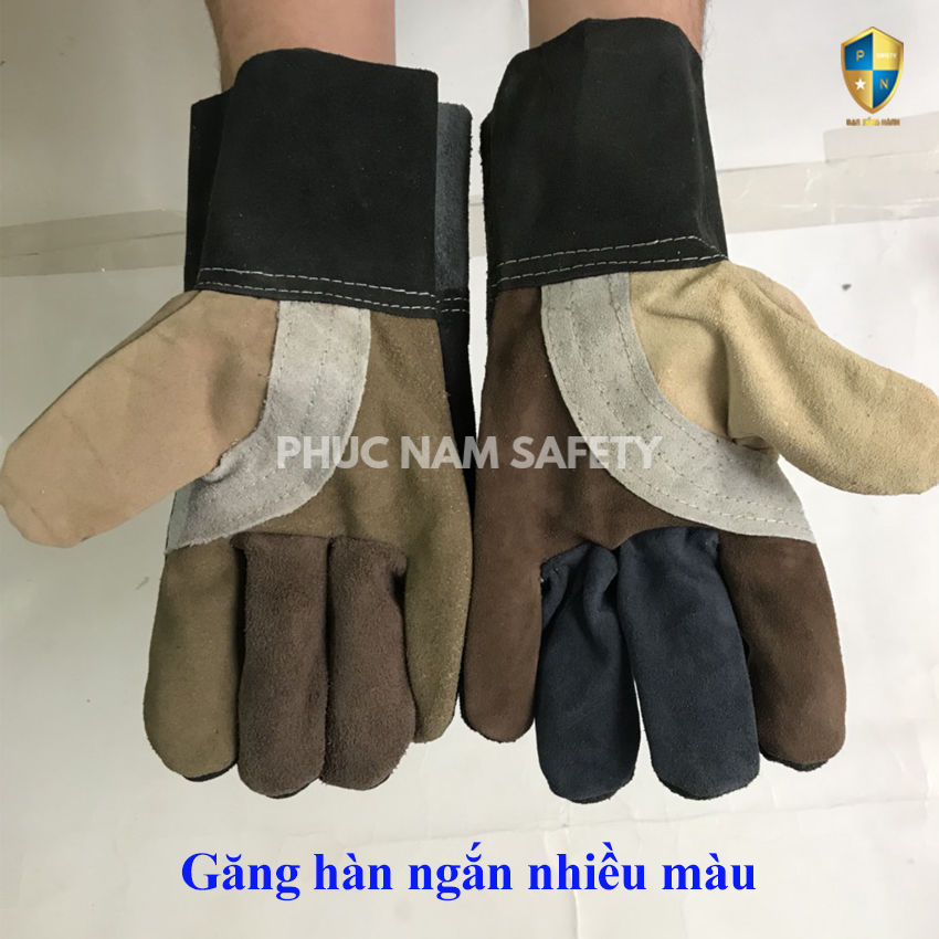 Găng tay da bò ngắn, Găng tay bảo hộ lao động, găng tay da, găng tay da bo, bao tay hàn, bao tay da hàn, bao tay da bò bảo hộ,  bao tay bao ho da bo, bao tay han, bao tay TIGBảo hộ lao động Phúc Nam