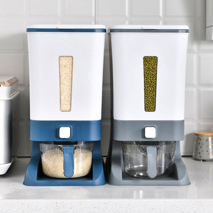 Thùng đựng gạo thông minh công nghệ nhật bản. thể tích 12kg, kèm cốc đong gạo tiện lợi, trữ thực phẩm khô,