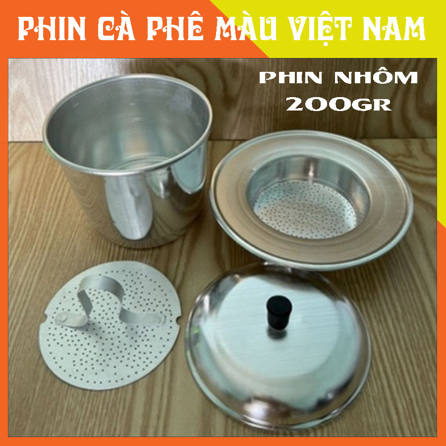 Phin pha cà phê nhôm cỡ lớn pha 200gr cà phê