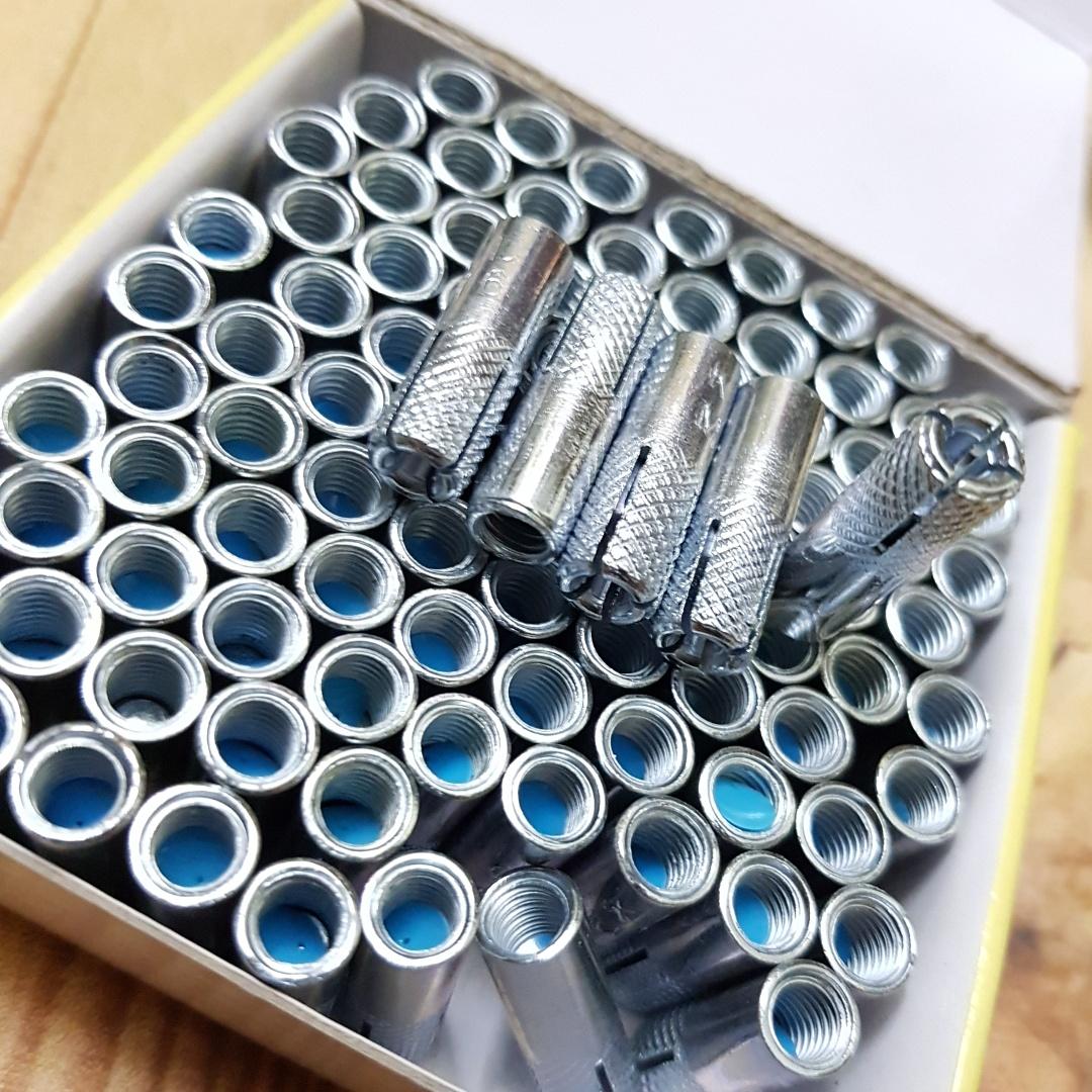 Hộp 100 con nở đóng bắt ti ren 6mmx25mm