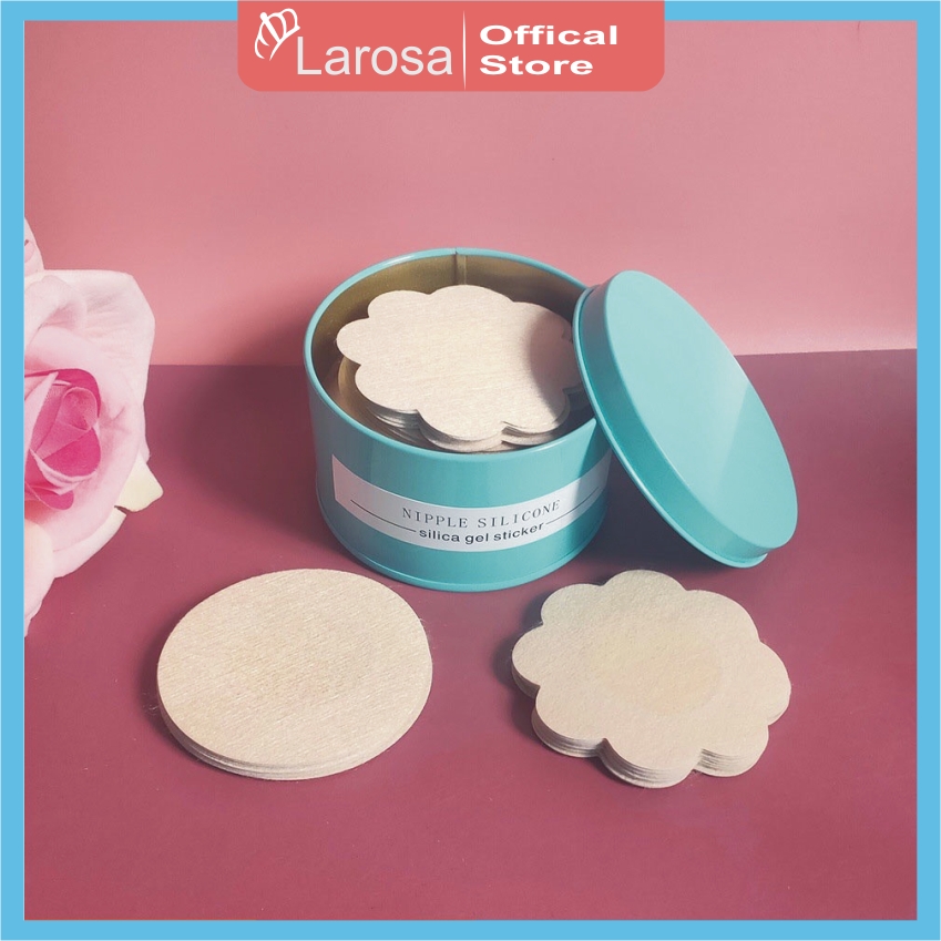 Hộp 60 Miếng Dán Nhũ Hoa,Ti Hình Bông Hoa, Giấy Dùng 1 Lần Sang Chảnh