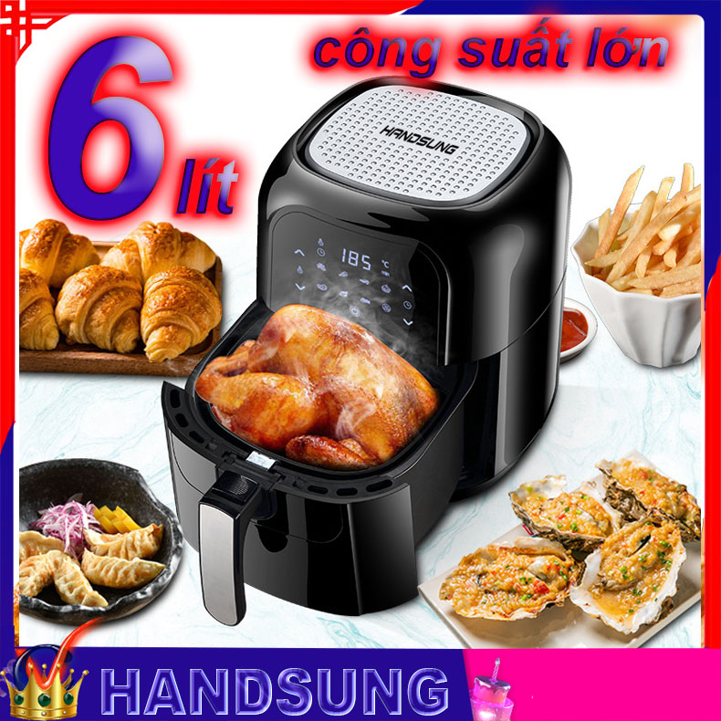 Nồi chiên không dầu HANDSUNG sebo Digital HX-501A - Giảm 80% lượng mỡ tiêu thụ - Dung tích 6.0L. Thiết kế cao cấp - Công nghệ Rapid Air làm nóng tối ưu - Công suất 1400W - Bảo hành 12 tháng - Hàng chính hãng