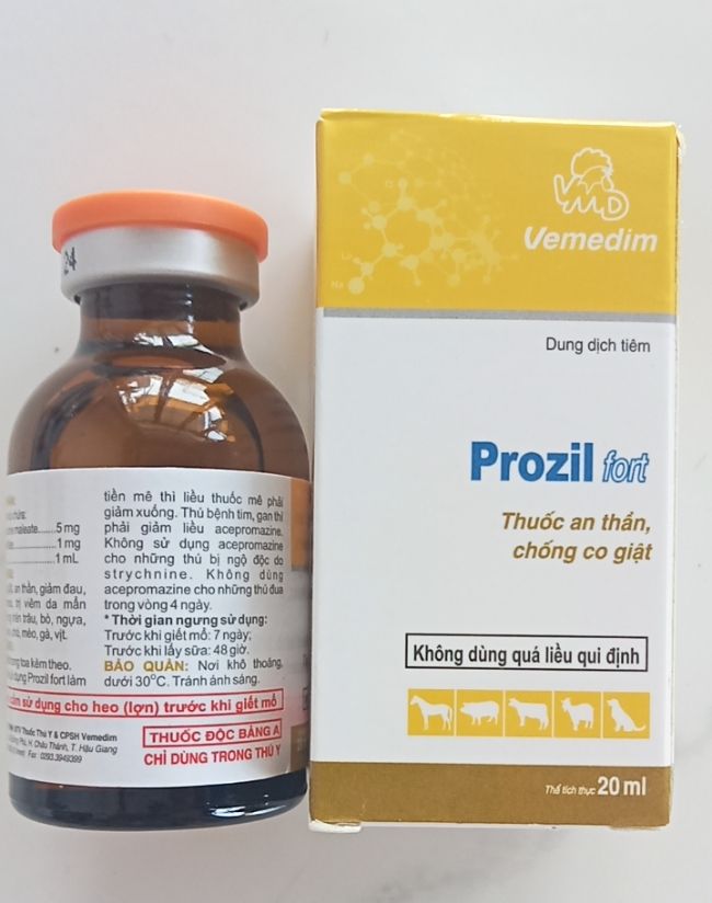 Prozil An thần, chống dị ứng, trấn tĩnh khi di chuyển xa lọ 20ml