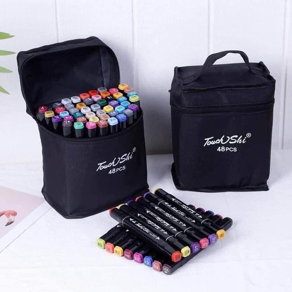 Bộ Bút Màu Dạ 48 Chi Tiết Kèm Túi Đựng