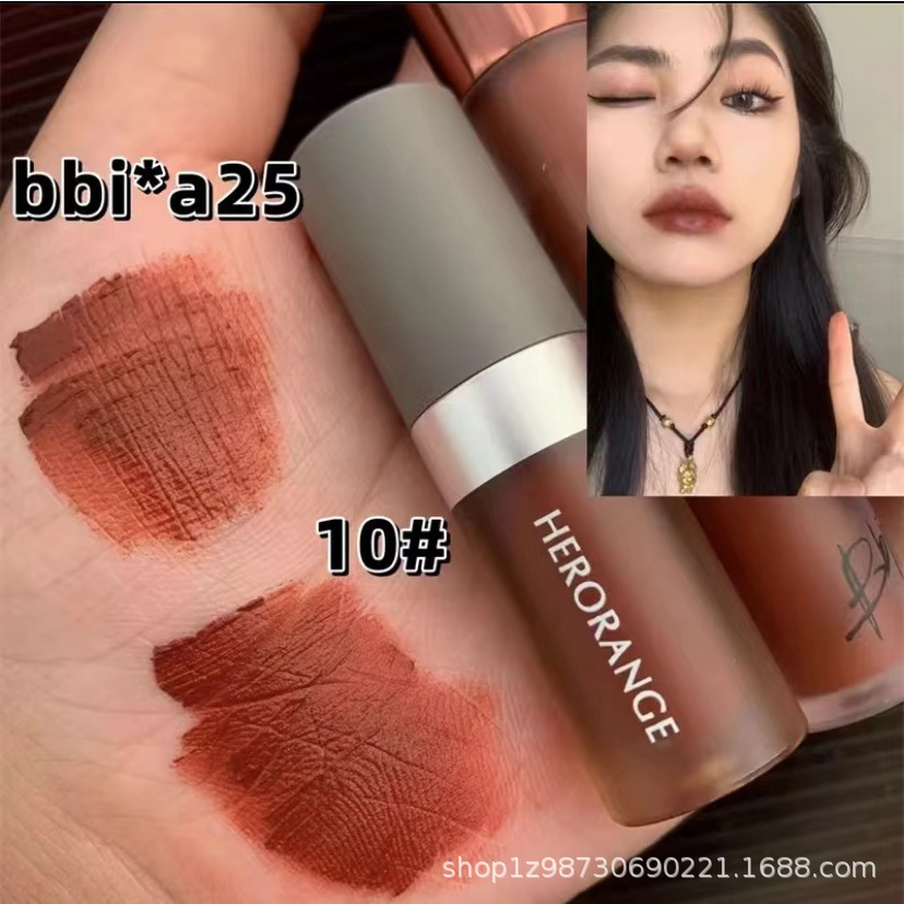 Son kem herorange mini matte dupe blr a12 hr281 mềm mịn môi cao cấp chính hãng nội địa trung