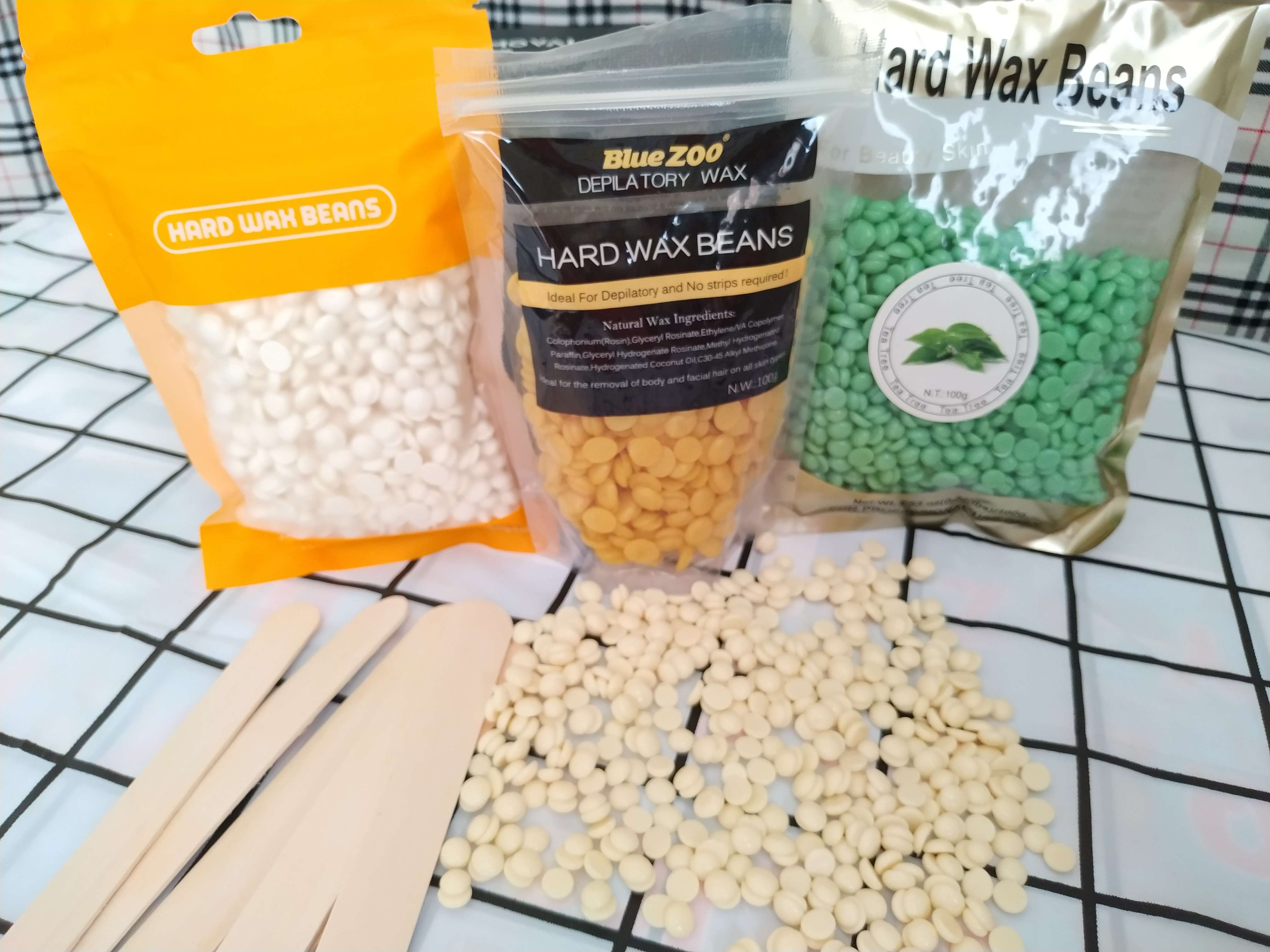 Combo 3 loại sáp wax lông gồm: sáp sữa dừa + sáp ngọc trai + sáp gói vàng