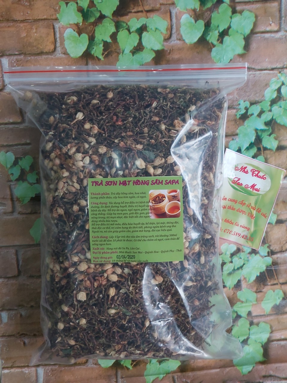 0,5kg trà sơn mật hồng sâm thượng hạng đủ vị