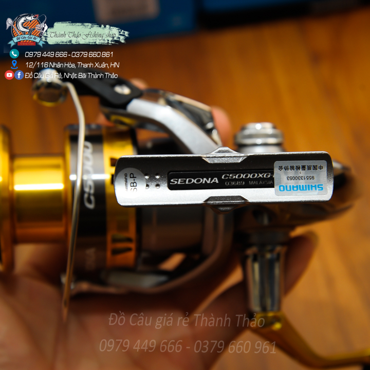 Máy Câu Cá Shimano Sedona C5000XG Chính Hãng , ngôn ngữ thiết kế cực đẹp, máy khoẻ, mươt, tải cá to, cực bền