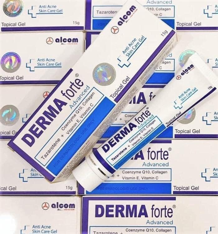 Date 10/2025 derma forte gel 15g - bản mới advanced. giảm mụn, mờ thâm, dưỡng da
