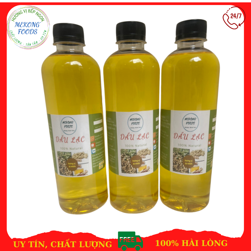 1lit Dầu phộng hay dầu lạc nguyên chất 100% nhà làm an toàn sức khỏe