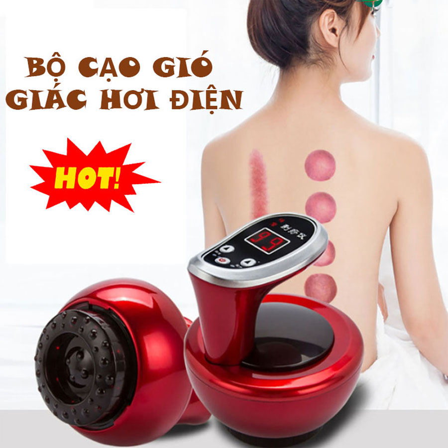 Máy Cạo Gió Giác Hơi Điện Cao Cấp - Thiết Kế Nhỏ Gọn Hiện Đại - Giúp Dãn Nở Các Mô Mỡ - Lưu Thông Máu Huyết - Giảm Đau Nhức Mệt Mỏi Sau Lần Đầu Tiên Sử Dụng - Bảo Hành 12 Tháng.