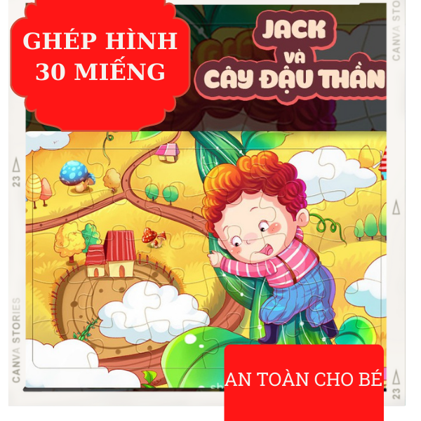 Đồ chơi tranh ghép hình 30 miếng gỗ puzzle - Bộ ghép hình - Tranh xếp hình