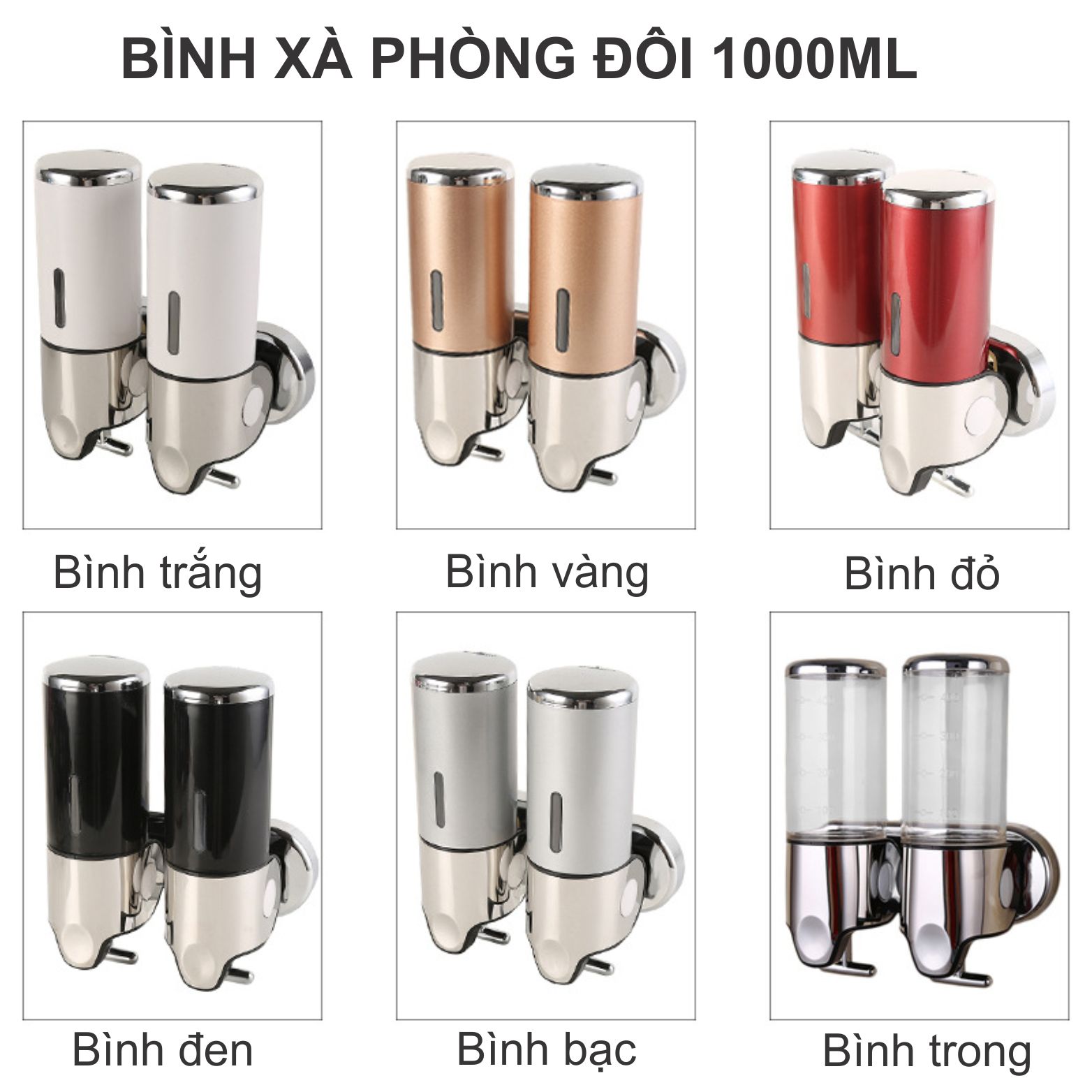 Bình xà phòng, xà bông đôi cao cấp