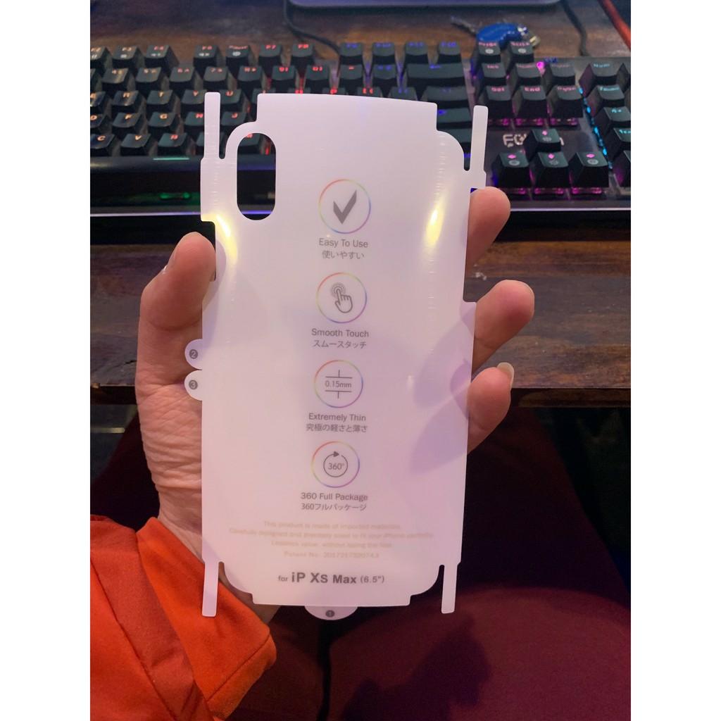 Miếng dán mặt lưng Film PPF cho Iphone XS Max