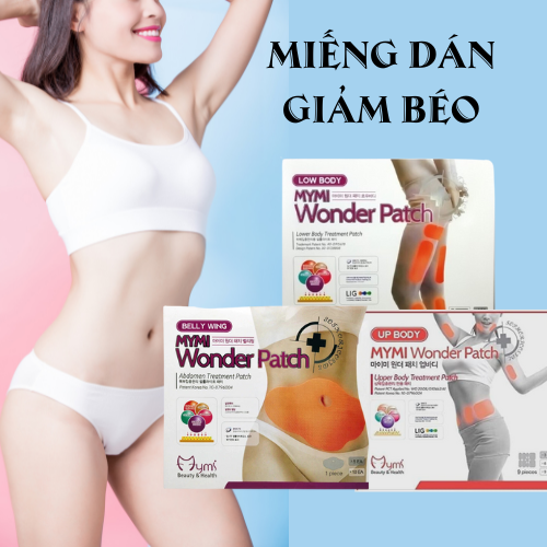 Hộp 12 Miếng Dán Giảm Mỡ MYMI Wonder Patch Đốt Cháy Mỡ Thừa Giúp Bạn Sở Hữu Thân Hình Mảnh Mai Thon Gọn