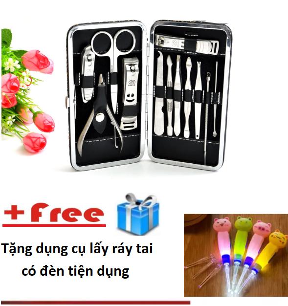 [HCM]BỘ KỀM CẮT MÓNG TAY CHÂN 12 MÓN TIỆN DỤNG + TẶNG RÁY TAI CÓ ĐÈN CHO BÉ