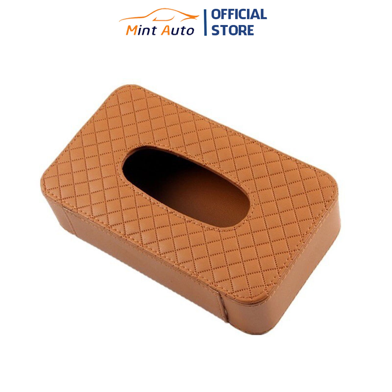 Hộp đựng giấy ăn trên ô tô bằng da cài tấm chắn nắng hoặc cài sau ghế cao cấp