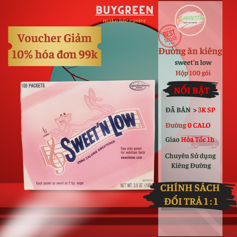 Đường Ăn Kiêng Sweetn Low - 0 calorie sweetener