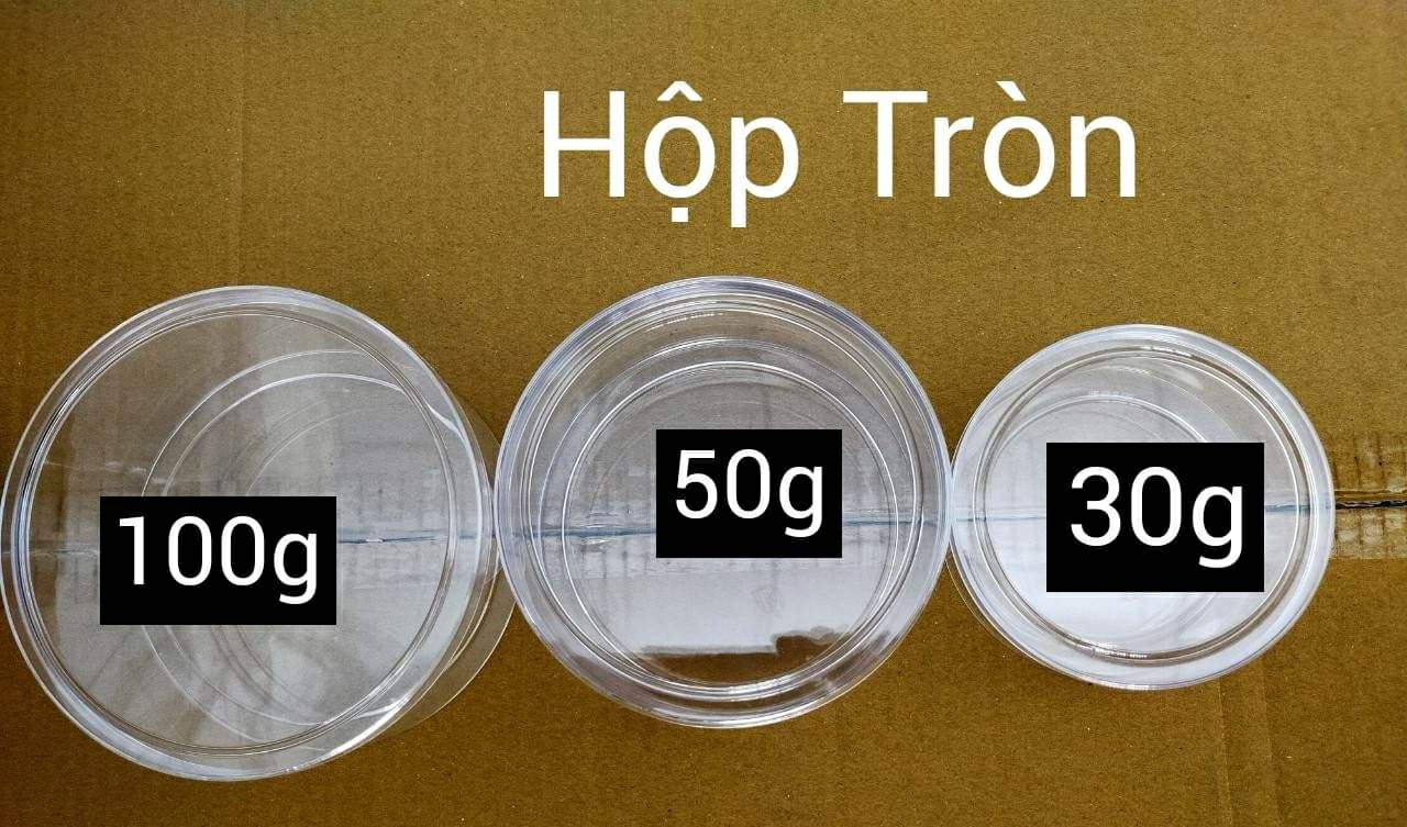 [HCM] Hộp nhựa tròn đựng yến 30g/ 50g/ 100g