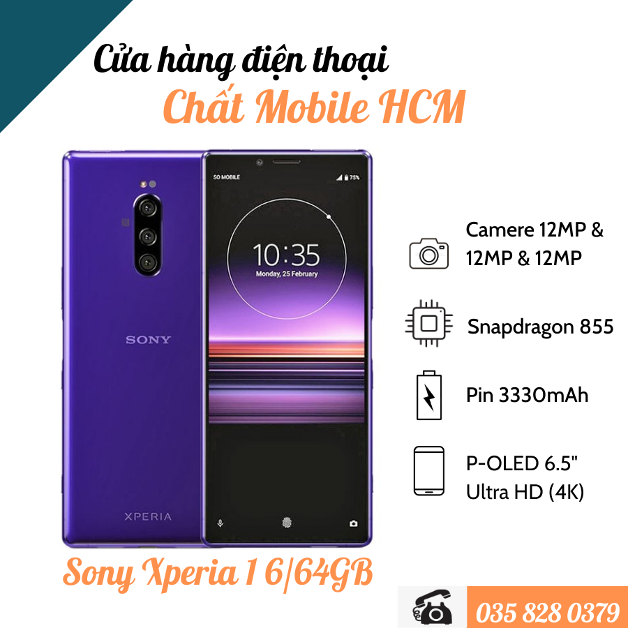 Điện Thoại Sony Xperia 1 6/64GB Nguyên zin áp