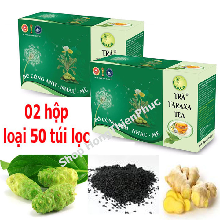 Trà Bồ công anh (Taraxa) - nhàu gừng mè 02 hộp