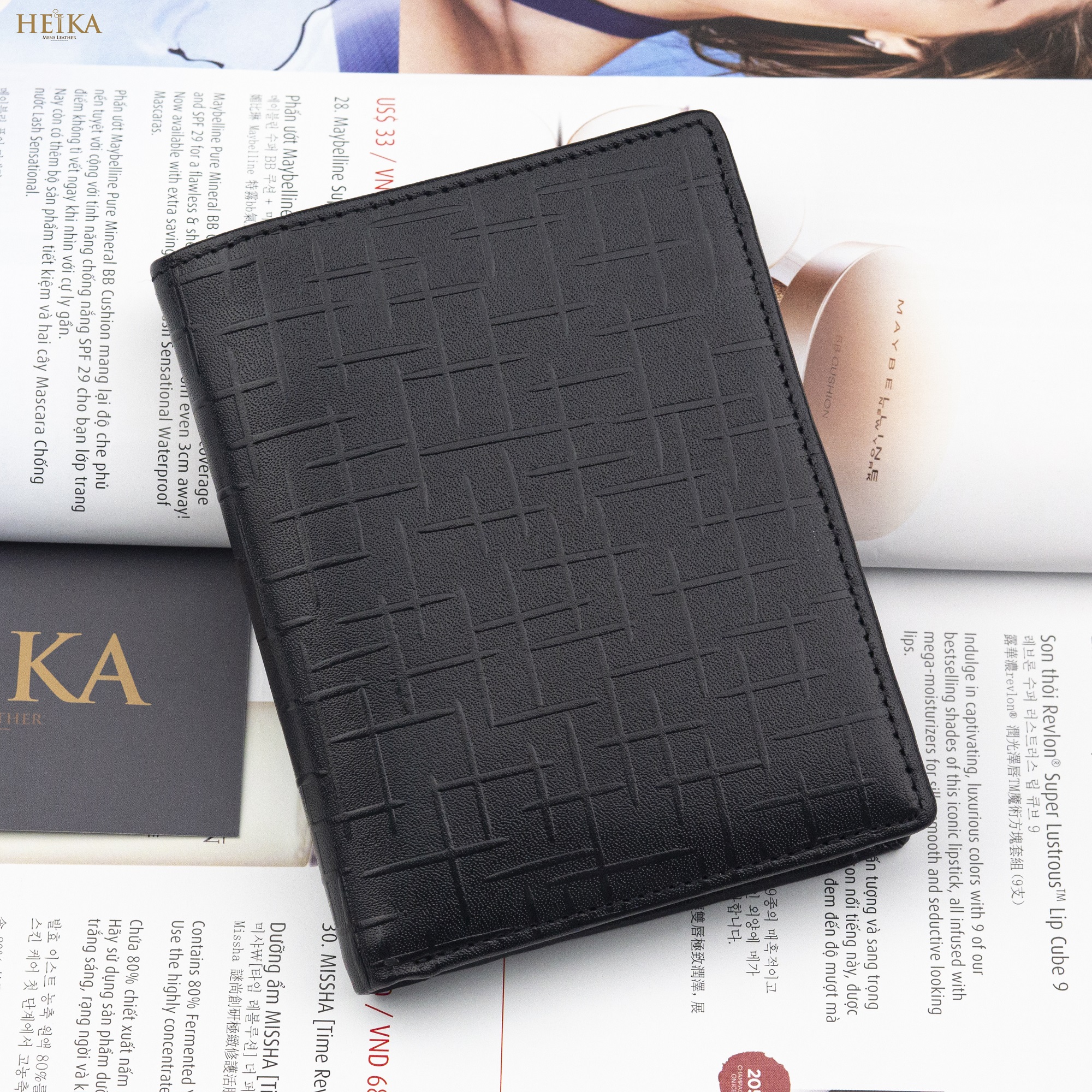 Ví da nam mini dáng đứng Lucas, bóp tiền nam nhỏ gọn