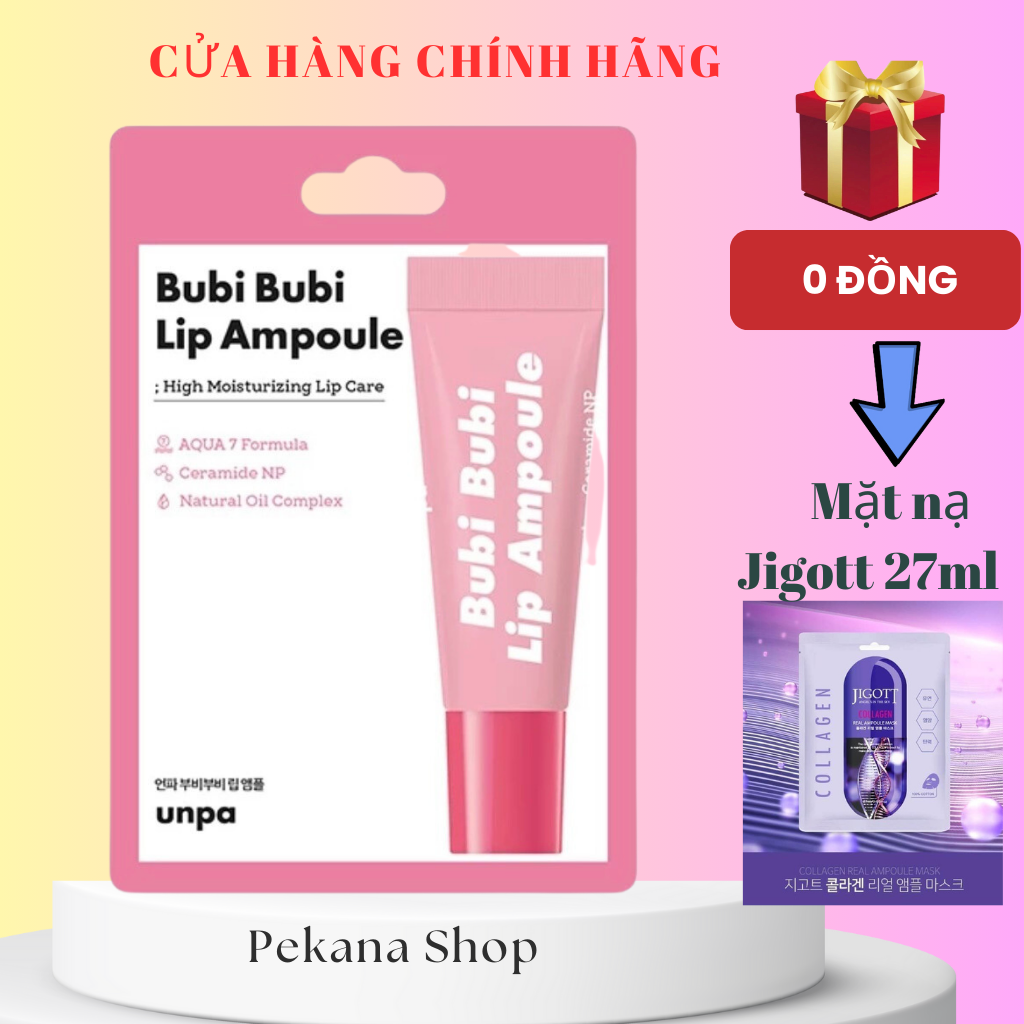 Tinh chất dưỡng môi Bubi Bubi dưỡng ẩm căng mọng Unpa Bubi Bubi Lip Ampoule 10g