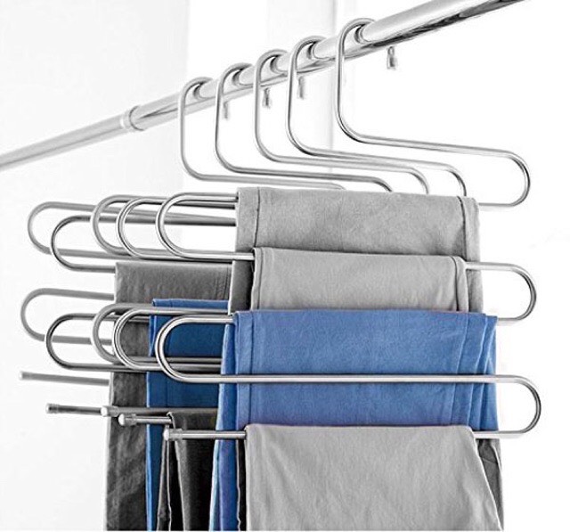 Móc treo quần áo inox 5 tầng