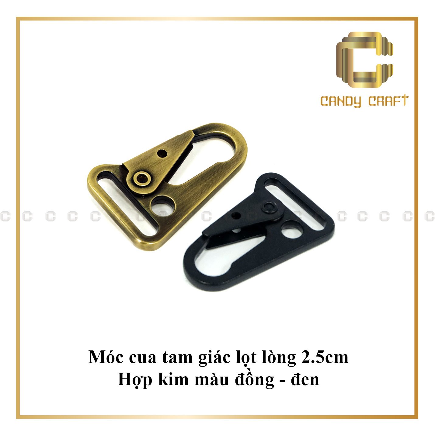 [HCM]Móc cua tam giác lọt lòng 2.5cm - phụ kiện làm túi xách