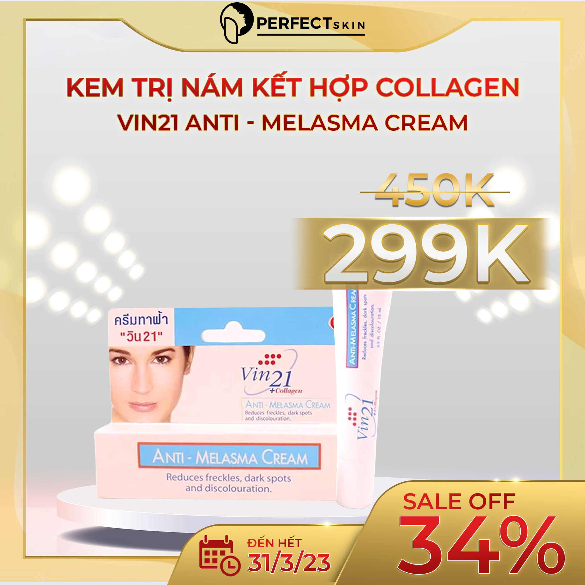 Kem mờ nám  Vin21 Anti - Melasma Cream