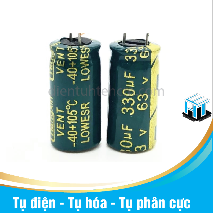 Combo 5 con tụ 330uf 63v - tụ điện tần số cao 330uf 63v 10x20mm